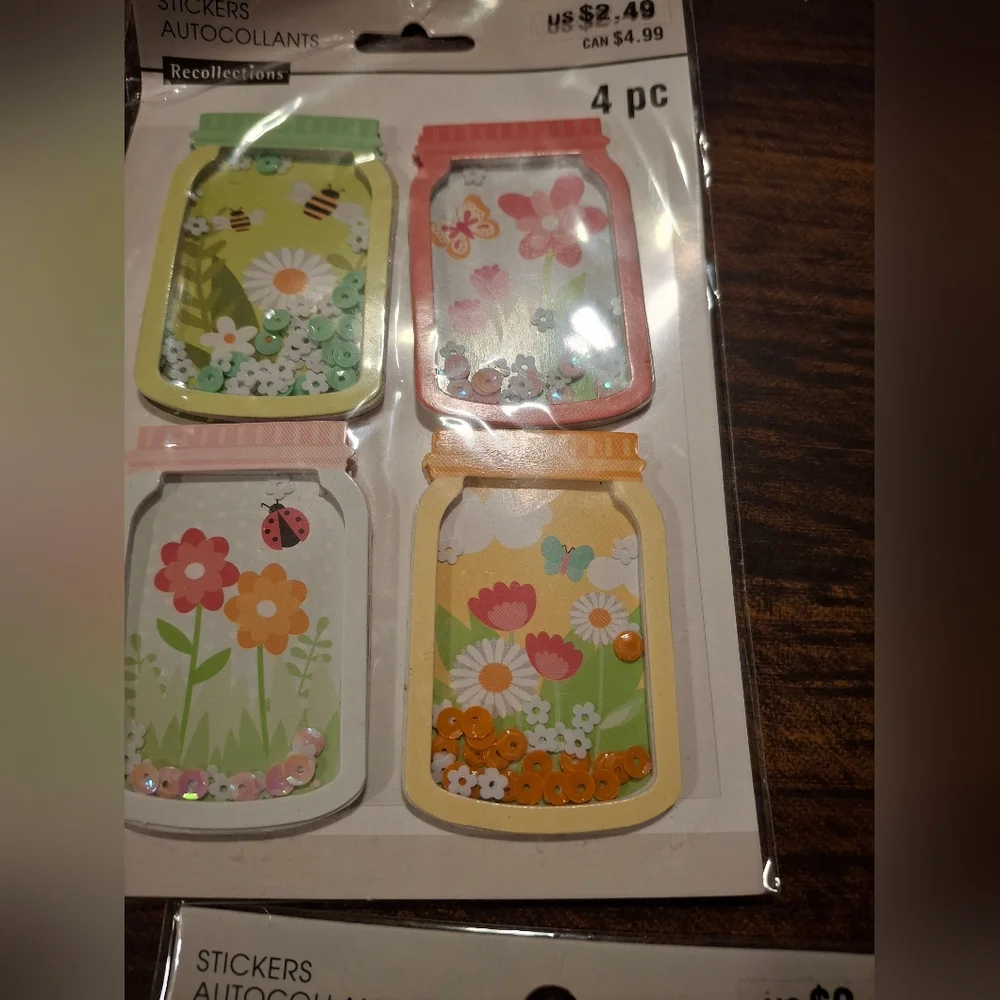 Sticker Lot Pack Scrapbook Embellishments Planner Puffy 3D Shaker Bugs Birds 17